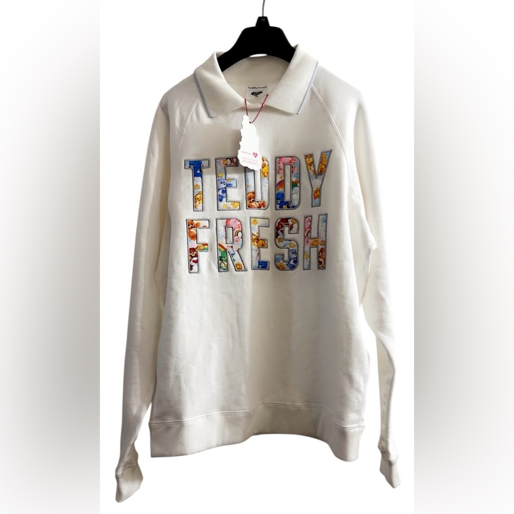 TEDDY FRESH CARE BEARS CREWNECK SWEATER SIZE XS OVERSIZED FIT M-XL NWT